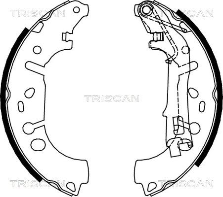 Triscan 8100 10012 - Kit ganasce freno autozon.pro