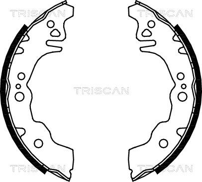 Triscan 8100 10027 - Kit ganasce freno autozon.pro