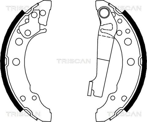 Triscan 8100 10340 - Kit ganasce freno autozon.pro