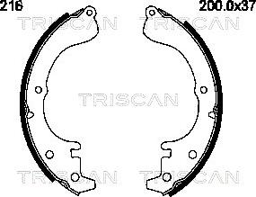 Triscan 8100 10216 - Kit ganasce freno autozon.pro