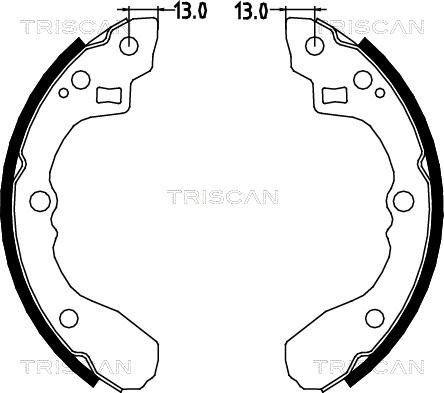 Triscan 8100 18590 - Kit ganasce freno autozon.pro