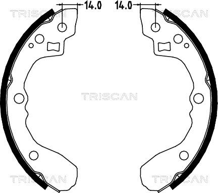 Triscan 8100 18002 - Kit ganasce freno autozon.pro