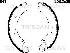 Triscan 8100 13501 - Kit ganasce freno autozon.pro