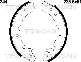 Triscan 8100 13525 - Kit ganasce freno autozon.pro