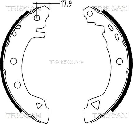 Triscan 8100 12523 - Kit ganasce freno autozon.pro