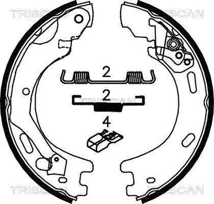 Triscan 8100 17015 - Kit ganasce, Freno stazionamento autozon.pro