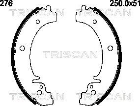 Triscan 8100 70276 - Kit ganasce freno autozon.pro