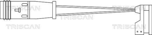 Triscan 8115 10009 - Contatto segnalazione, Usura past. freno / mat. d'attrito autozon.pro