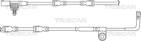 Triscan 8115 17008 - Contatto segnalazione, Usura past. freno / mat. d'attrito autozon.pro