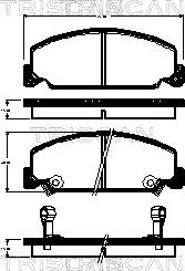 Triscan 8110 40959 - Kit pastiglie freno, Freno a disco autozon.pro