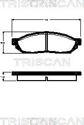 Triscan 8110 40055 - Kit pastiglie freno, Freno a disco autozon.pro