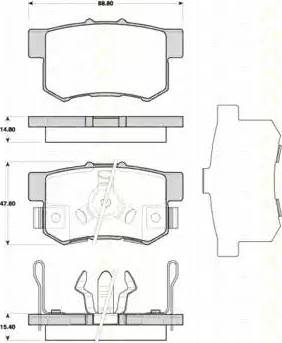 Triscan 8110 40014 - Kit pastiglie freno, Freno a disco autozon.pro