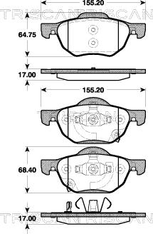 Triscan 8110 40010 - Kit pastiglie freno, Freno a disco autozon.pro