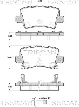 Triscan 8110 40012 - Kit pastiglie freno, Freno a disco autozon.pro