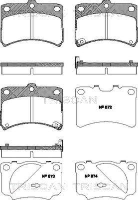 Triscan 8110 41004 - Kit pastiglie freno, Freno a disco autozon.pro