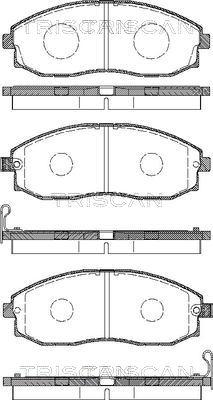 Triscan 8110 43008 - Kit pastiglie freno, Freno a disco autozon.pro