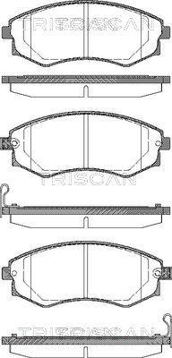 Triscan 8110 43003 - Kit pastiglie freno, Freno a disco autozon.pro