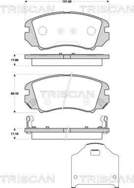 Triscan 8110 43036 - Kit pastiglie freno, Freno a disco autozon.pro