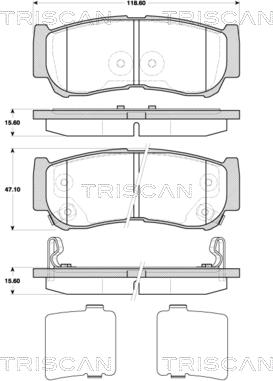 Triscan 8110 43030 - Kit pastiglie freno, Freno a disco autozon.pro