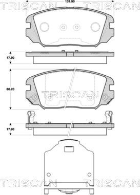 Triscan 8110 43033 - Kit pastiglie freno, Freno a disco autozon.pro