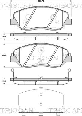 Triscan 8110 43029 - Kit pastiglie freno, Freno a disco autozon.pro