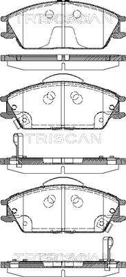 Triscan 8110 43023 - Kit pastiglie freno, Freno a disco autozon.pro