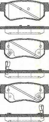 Triscan 8110 43022 - Kit pastiglie freno, Freno a disco autozon.pro