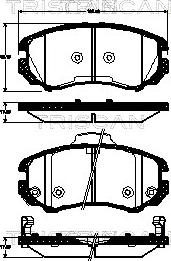 Triscan 8110 43027 - Kit pastiglie freno, Freno a disco autozon.pro