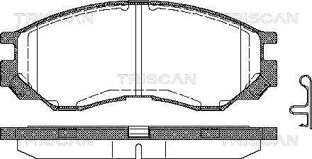 Triscan 8110 42009 - Kit pastiglie freno, Freno a disco autozon.pro