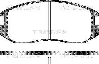 Triscan 8110 42001 - Kit pastiglie freno, Freno a disco autozon.pro