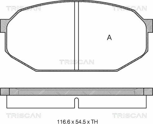 Triscan 8110 42012 - Kit pastiglie freno, Freno a disco autozon.pro