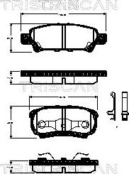 Triscan 8110 42024 - Kit pastiglie freno, Freno a disco autozon.pro