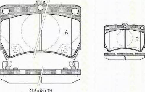 Triscan 8110 50003 - Kit pastiglie freno, Freno a disco autozon.pro