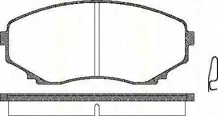 Triscan 8110 50007 - Kit pastiglie freno, Freno a disco autozon.pro