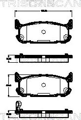 Triscan 8110 50024 - Kit pastiglie freno, Freno a disco autozon.pro