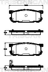 Triscan 8110 50021 - Kit pastiglie freno, Freno a disco autozon.pro