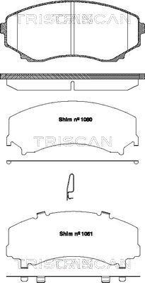 Triscan 8110 50022 - Kit pastiglie freno, Freno a disco autozon.pro