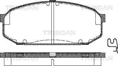 Triscan 8110 50187 - Kit pastiglie freno, Freno a disco autozon.pro