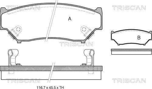 Triscan 8110 69001 - Kit pastiglie freno, Freno a disco autozon.pro