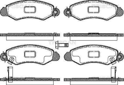 Triscan 8110 69008 - Kit pastiglie freno, Freno a disco autozon.pro