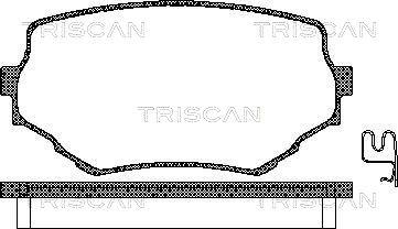 Triscan 8110 69002 - Kit pastiglie freno, Freno a disco autozon.pro