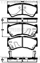 Triscan 8110 69019 - Kit pastiglie freno, Freno a disco autozon.pro