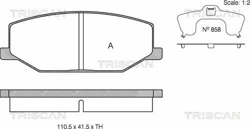 Triscan 8110 69859 - Kit pastiglie freno, Freno a disco autozon.pro