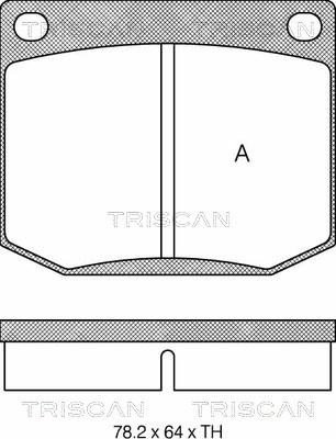 Triscan 8110 65604 - Kit pastiglie freno, Freno a disco autozon.pro