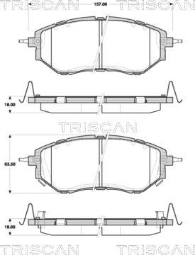 Triscan 8110 68182 - Kit pastiglie freno, Freno a disco autozon.pro