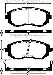 Triscan 8110 68179 - Kit pastiglie freno, Freno a disco autozon.pro