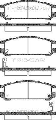 Triscan 8110 68171 - Kit pastiglie freno, Freno a disco autozon.pro