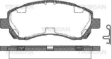 Triscan 8110 68172 - Kit pastiglie freno, Freno a disco autozon.pro