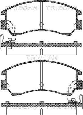 Triscan 8110 68828 - Kit pastiglie freno, Freno a disco autozon.pro