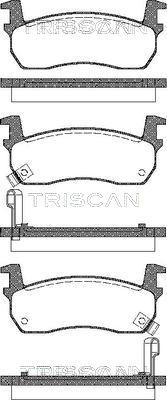 Triscan 8110 14927 - Kit pastiglie freno, Freno a disco autozon.pro